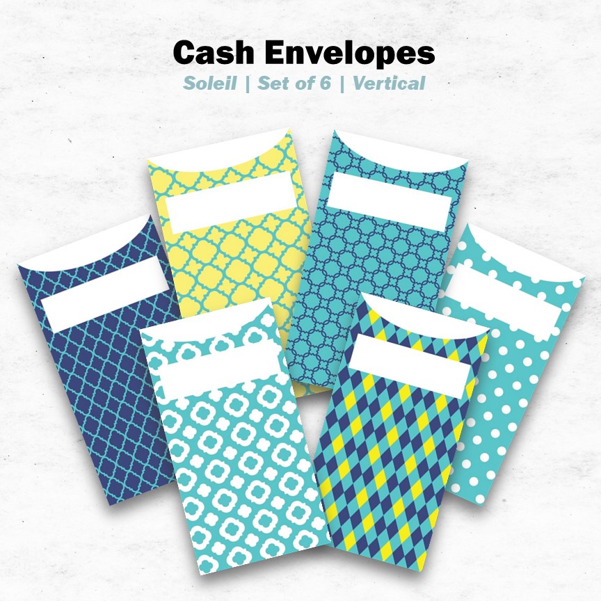 Soleil Vertical Printable Cash Envelopes