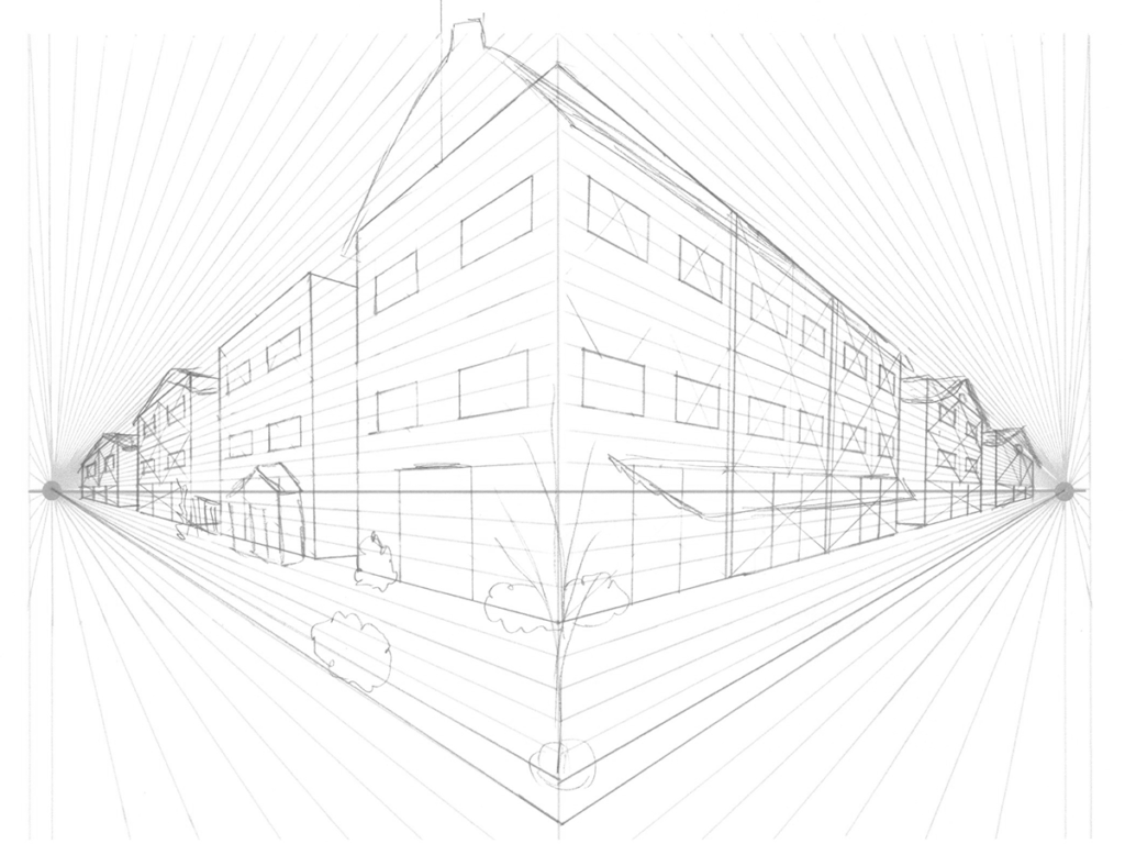 example of exterior two point perspective
