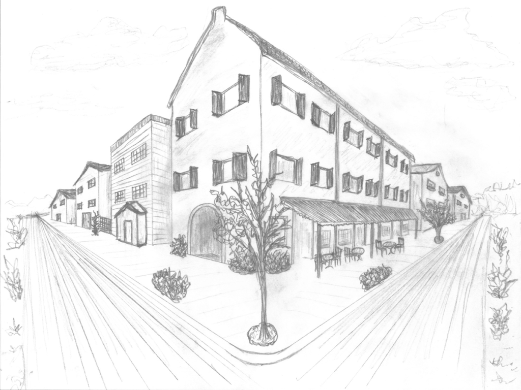 example of exterior two point perspective