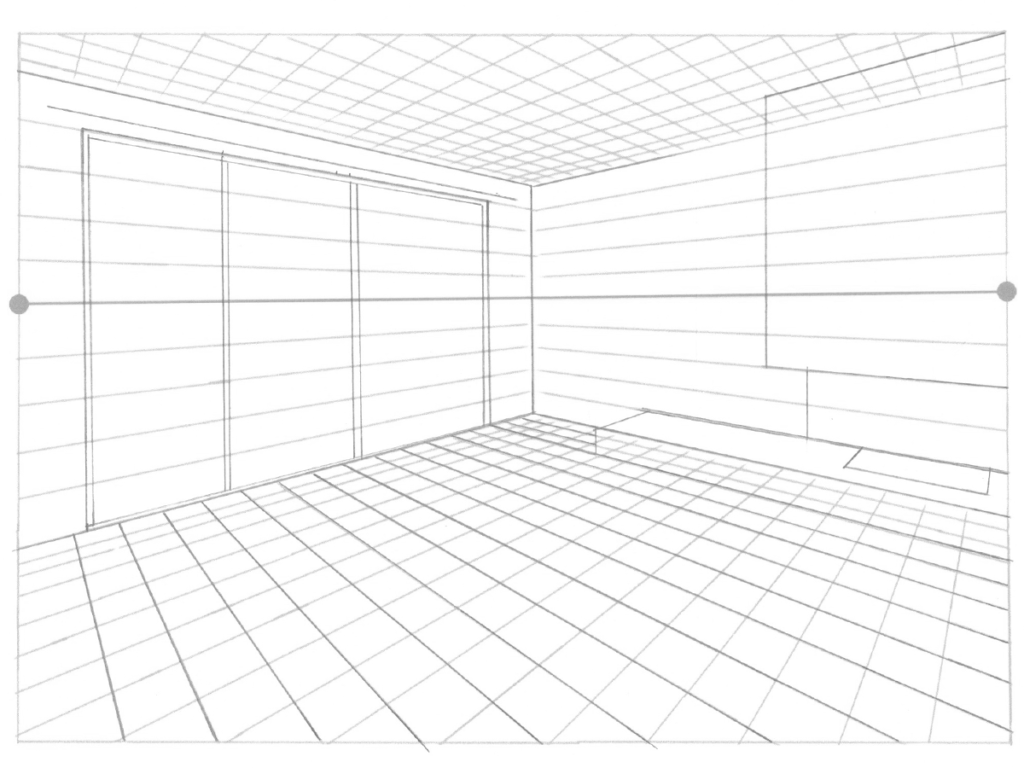 example of interior two point perspective