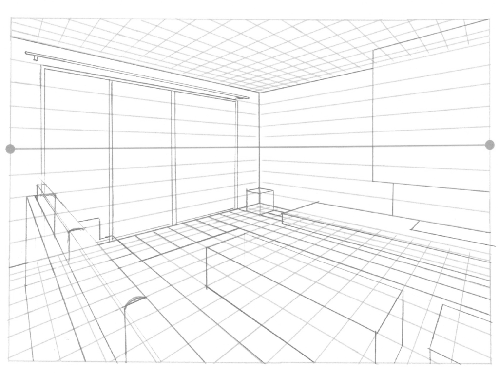example of interior two point perspective
