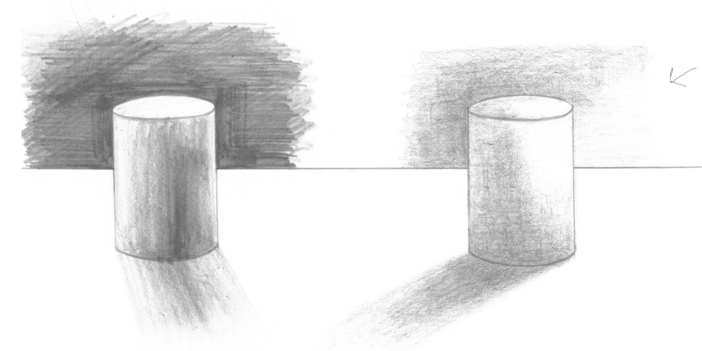 example of shading a cylinder