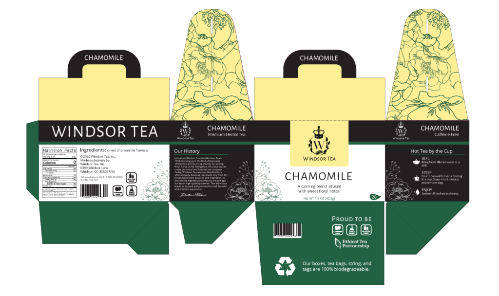 windsor tea fictional brand package design rough 1