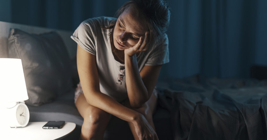 woman with insomnia